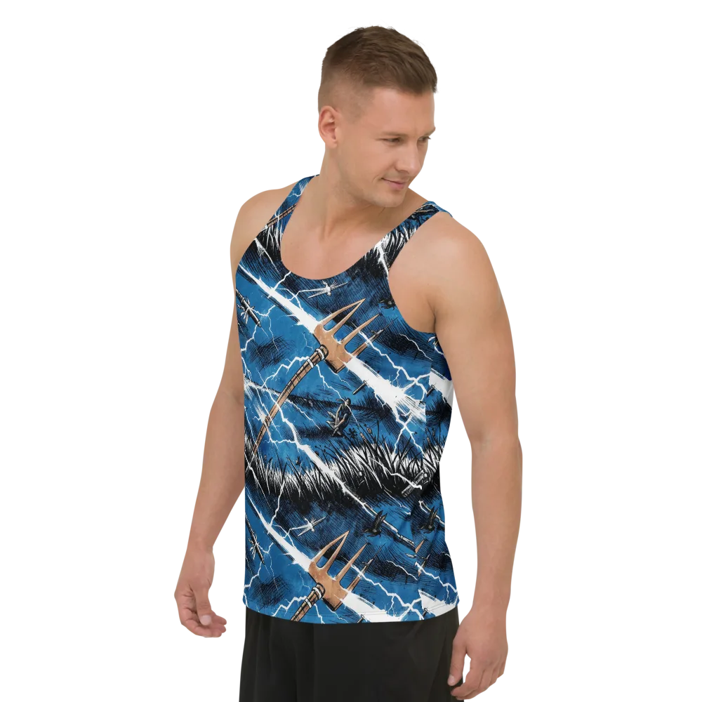 Neptune’s Static on Men's Tank Top — Left Front