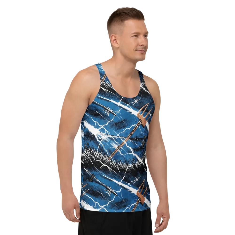 Neptune’s Static on Men's Tank Top — Right Front