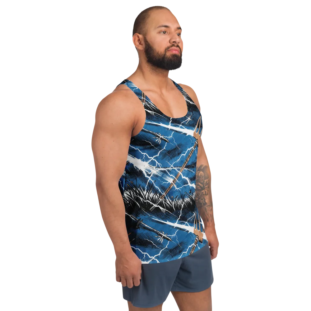 Neptune’s Static on Men's Tank Top — Right Front