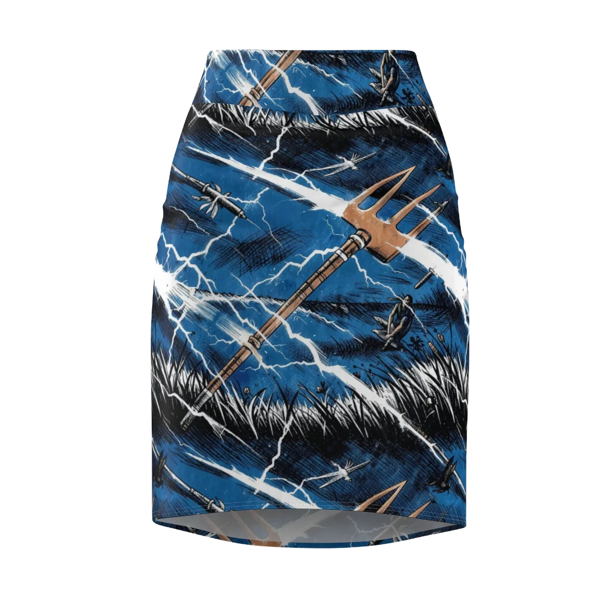 Neptune’s Static on Pencil Skirt — Front