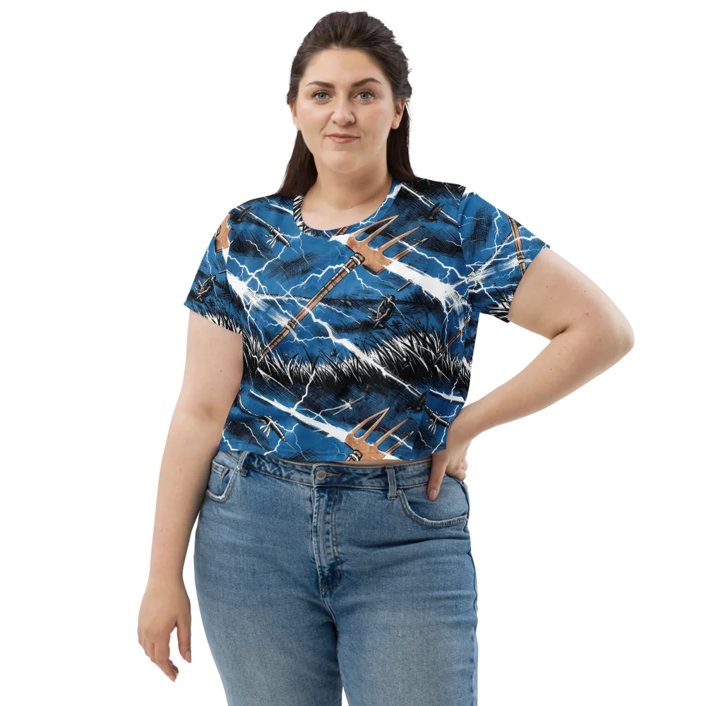 Neptune’s Static on Crop Tee — Front