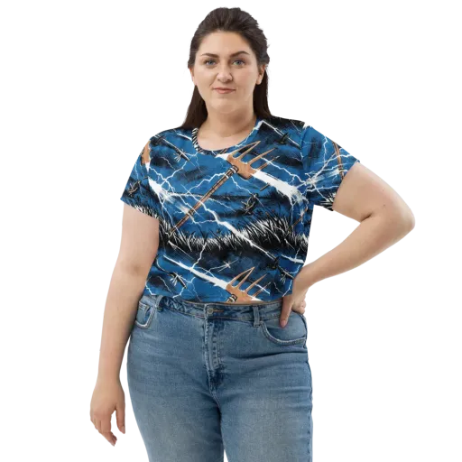 Neptune’s Static on a Crop Tee
