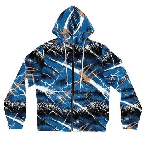 Neptune’s Static on a Women's Full-Zip Hoodie