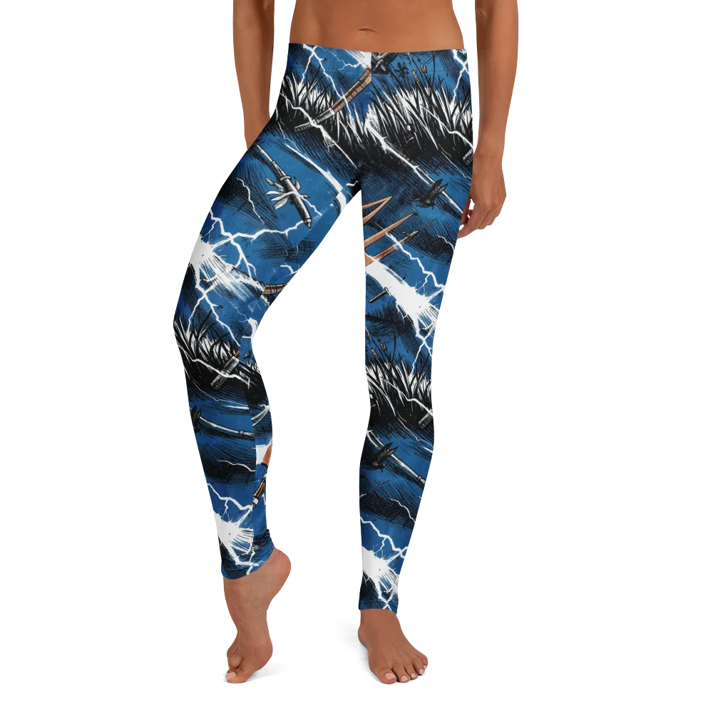 Neptune’s Static on Leggings — Front