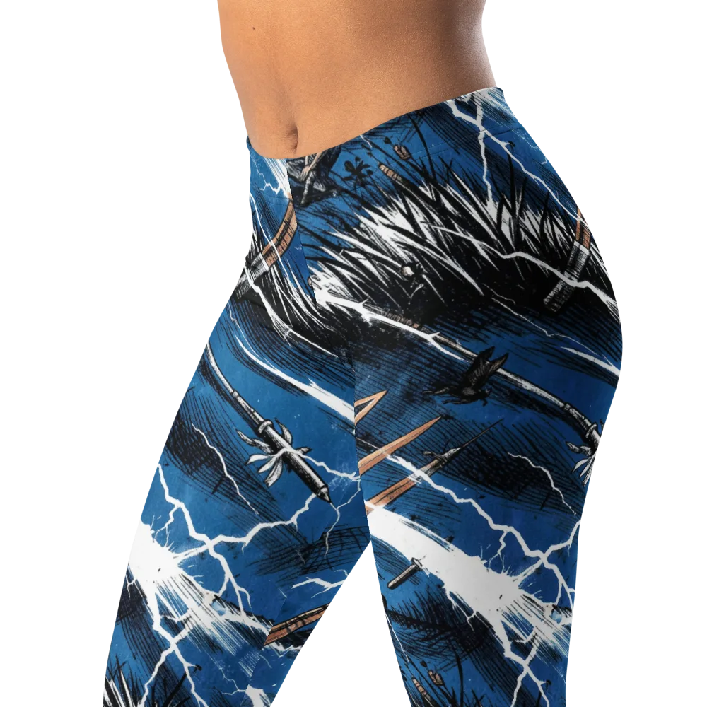 Neptune’s Static on Leggings — Left Front