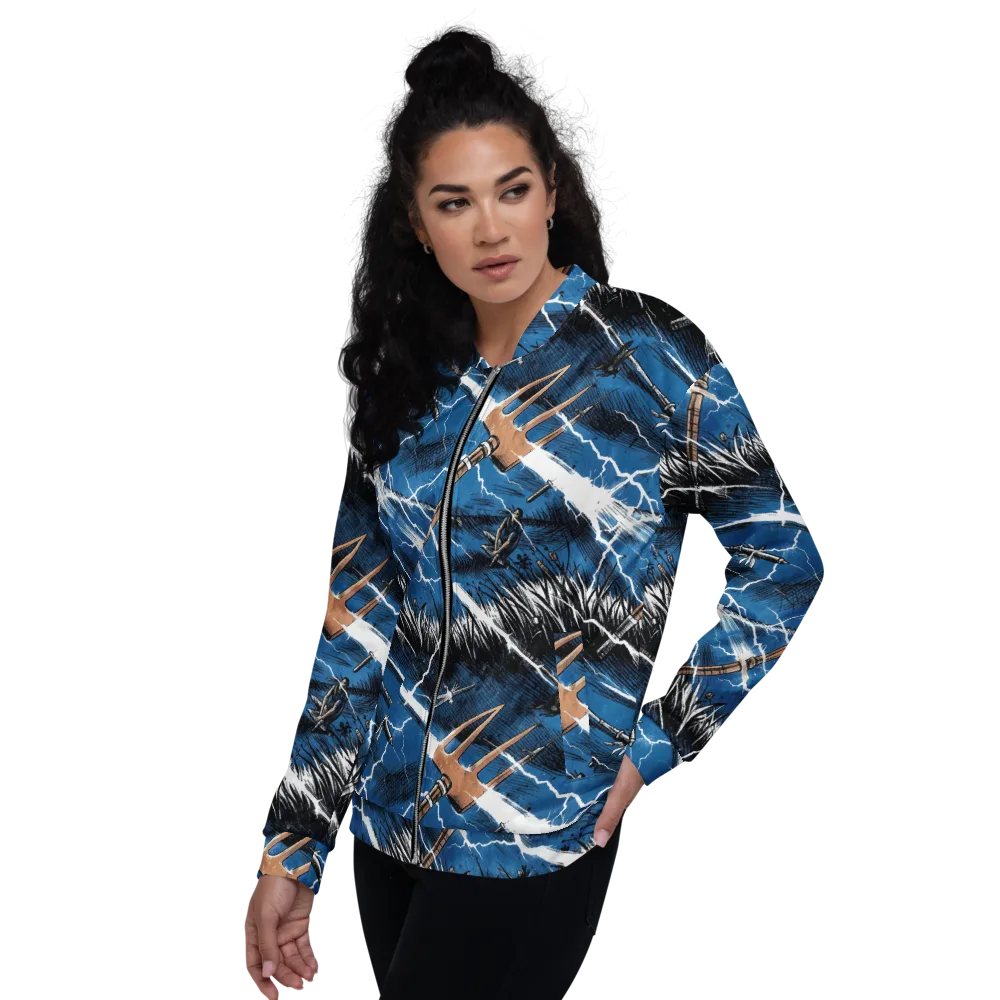 Neptune’s Static on Bomber Jacket — Left