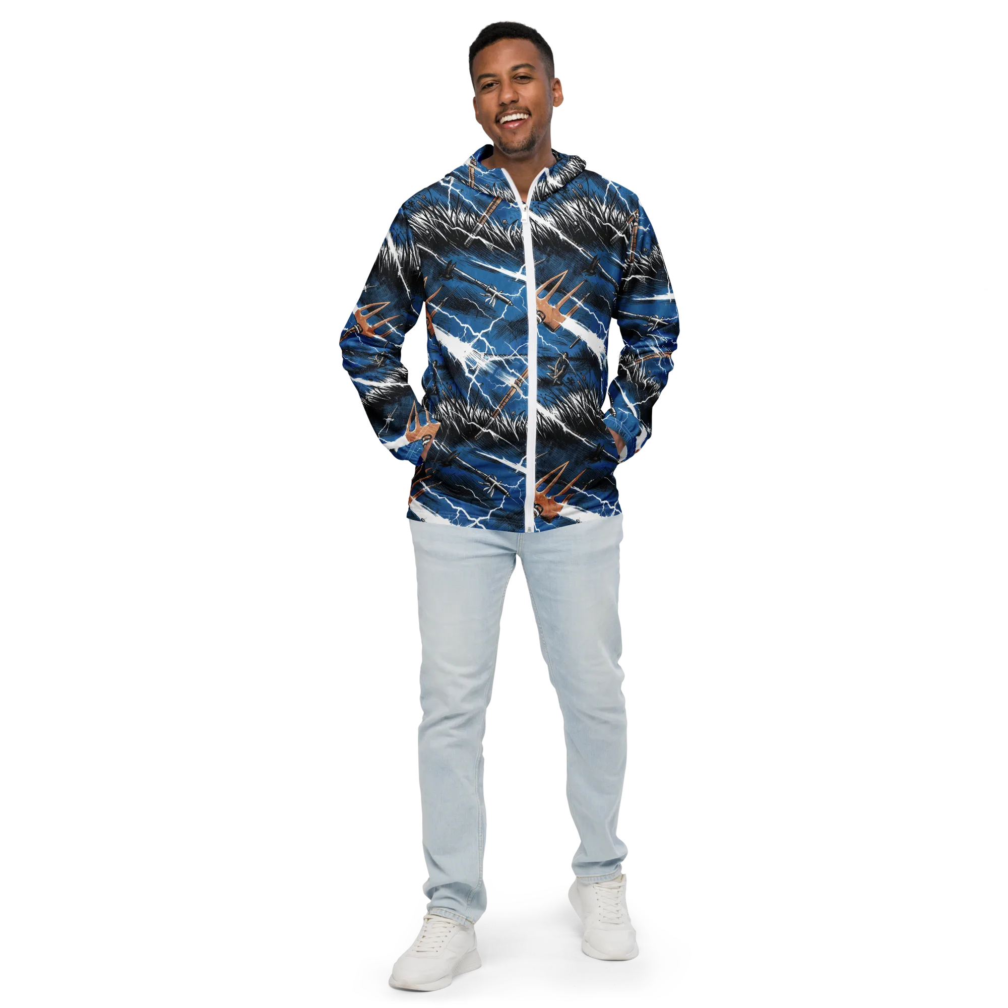 Neptune’s Static on Men's Windbreaker — Front