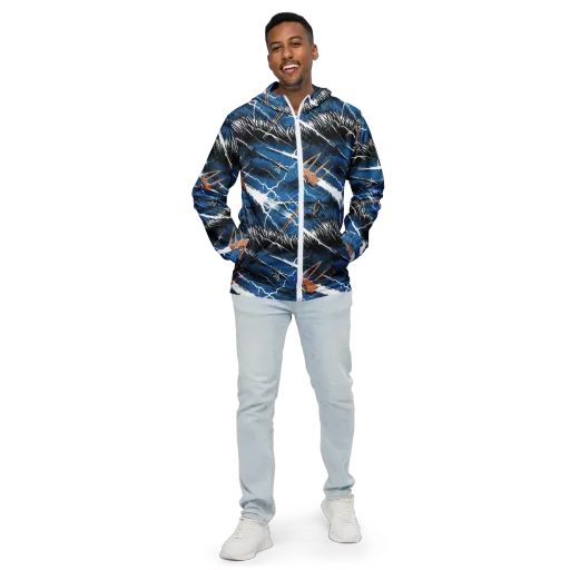 Neptune’s Static on a Men's Windbreaker