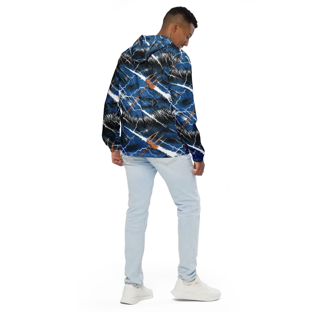 Neptune’s Static on Men's Windbreaker — Back