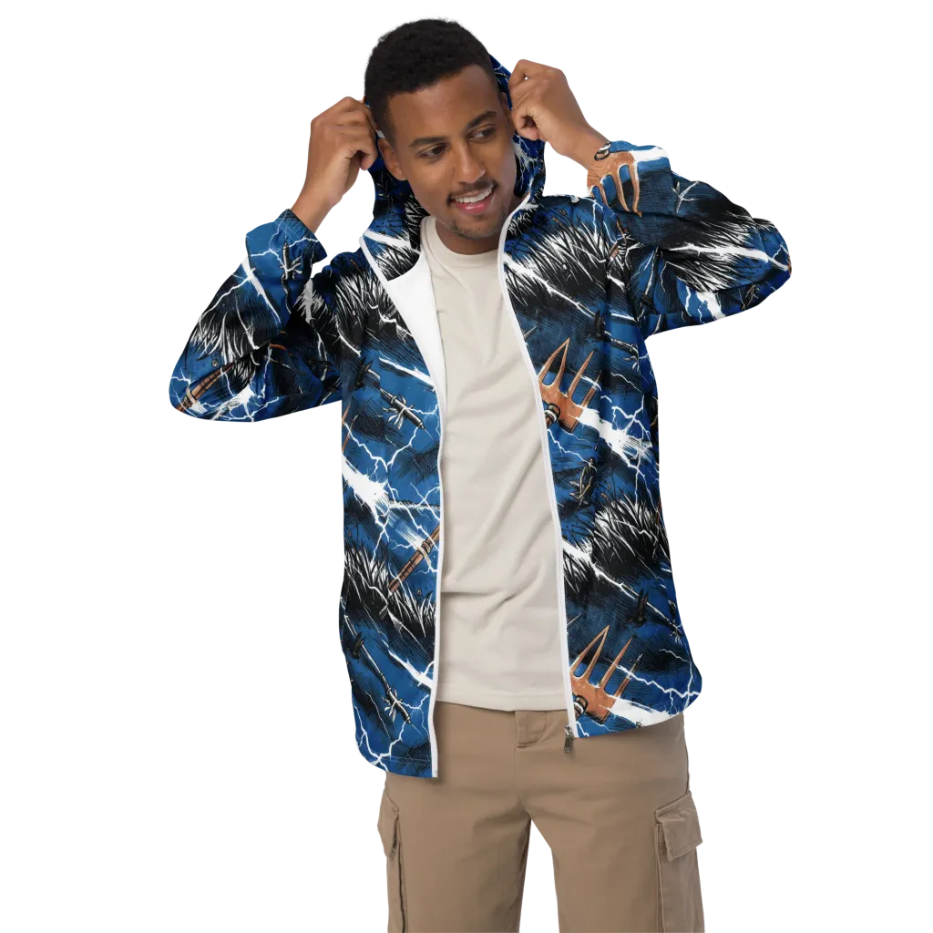 Neptune’s Static on Men's Windbreaker — Front