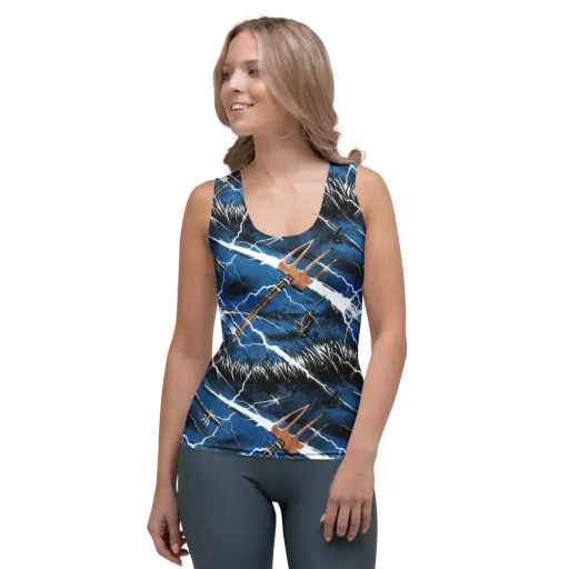 Neptune’s Static on a Women's Tank Top