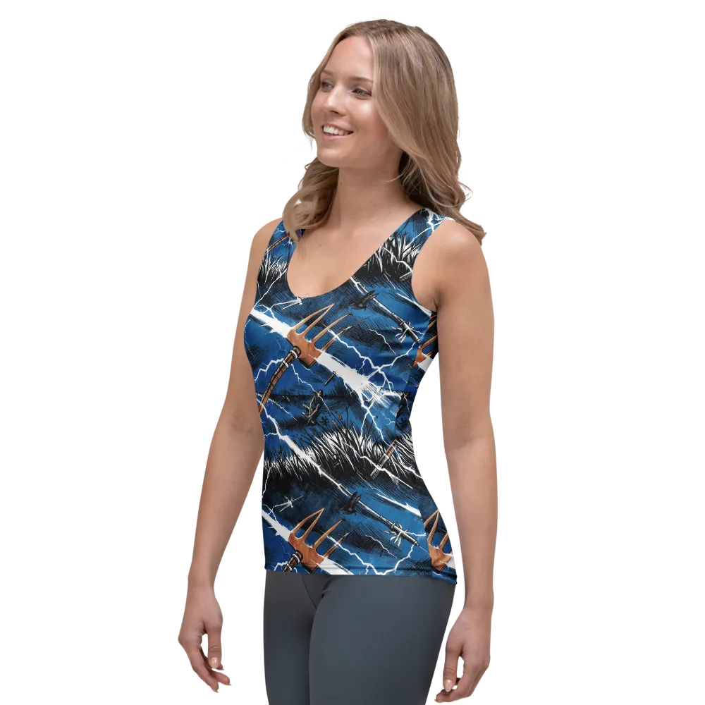 Neptune’s Static on Women's Tank Top — Left Front