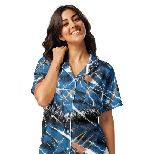 Neptune’s Static on a Women's Short Sleeve Pajama Top