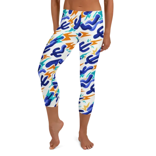 Bluebolt on a Capri Leggings