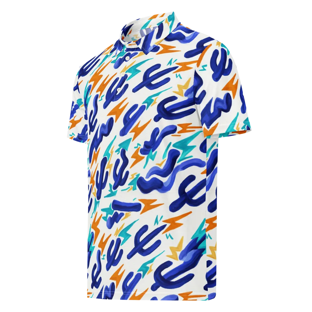 Bluebolt on Men's Slim Fit Polo Shirt — Left Front