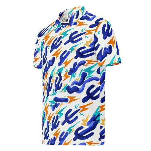 Bluebolt on a Men's Slim Fit Polo Shirt