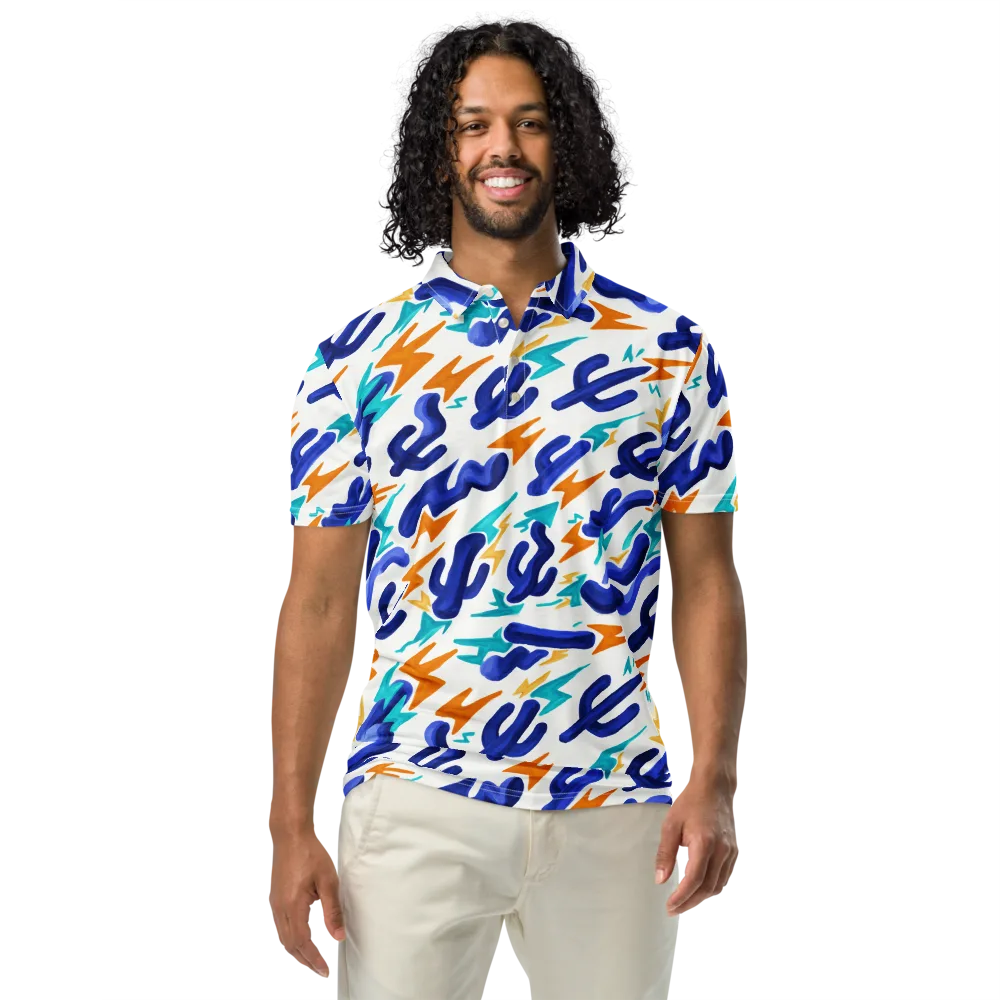 Bluebolt on Men's Slim Fit Polo Shirt — Front