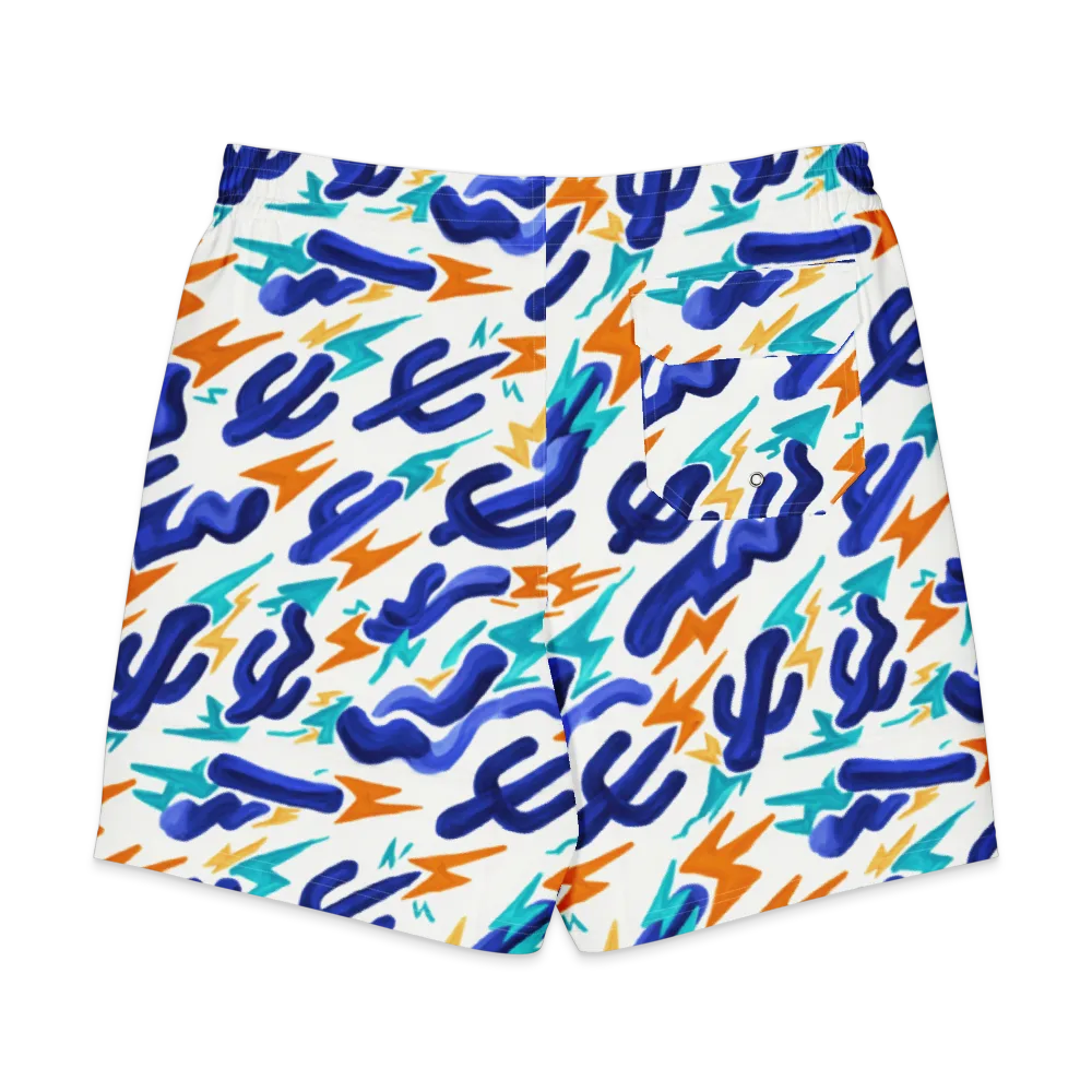 Bluebolt on Men's Board Shorts — Back