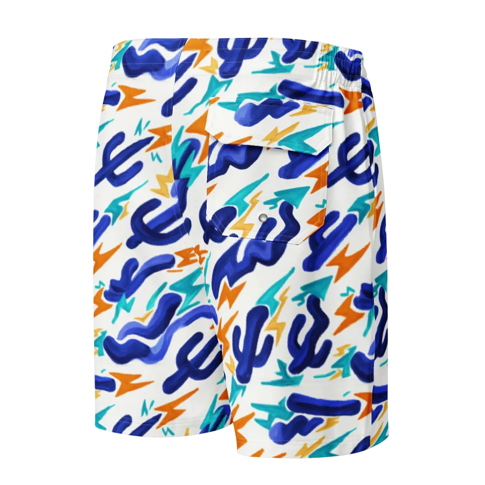 Bluebolt on Men's Board Shorts — Back