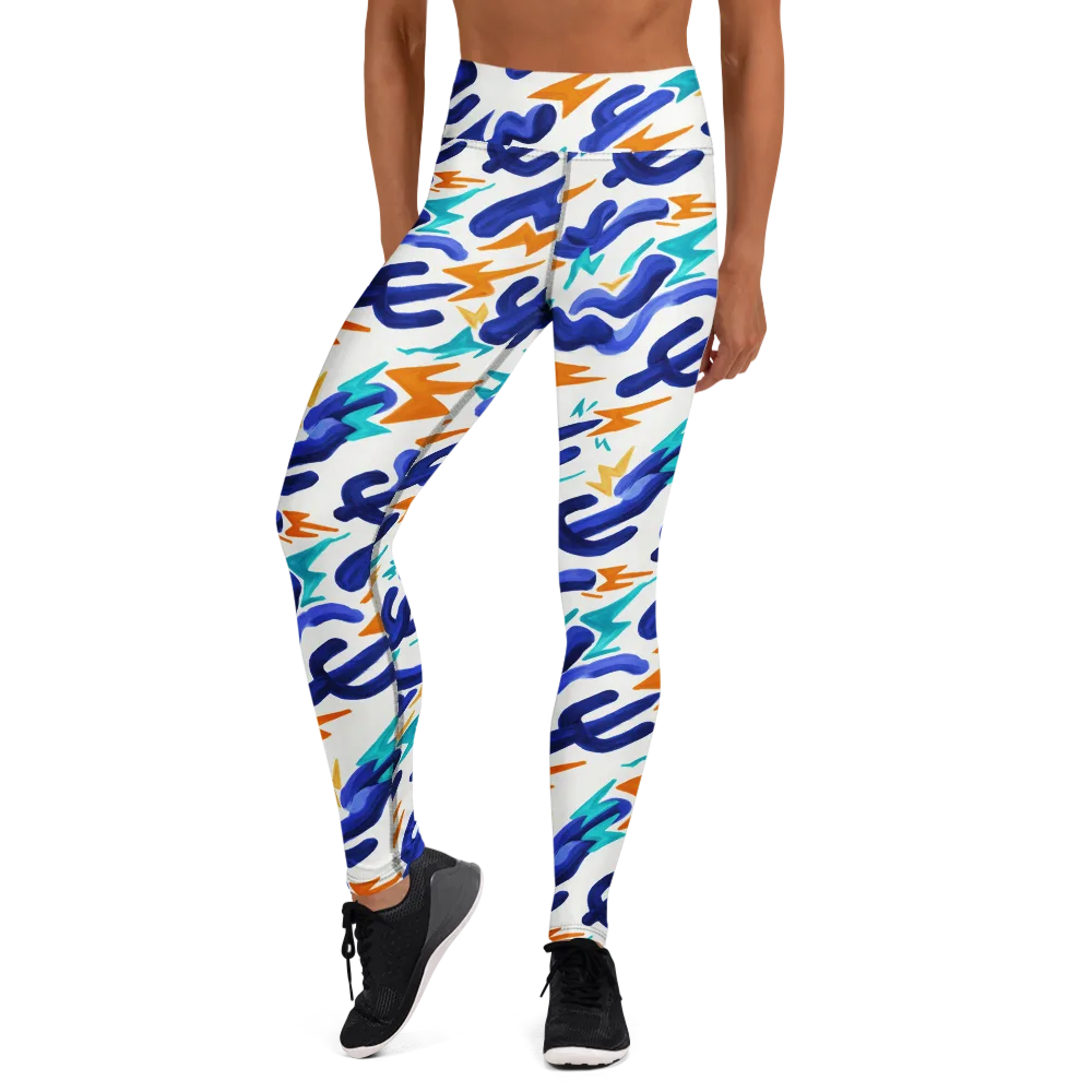 Bluebolt on Yoga Leggings — Front