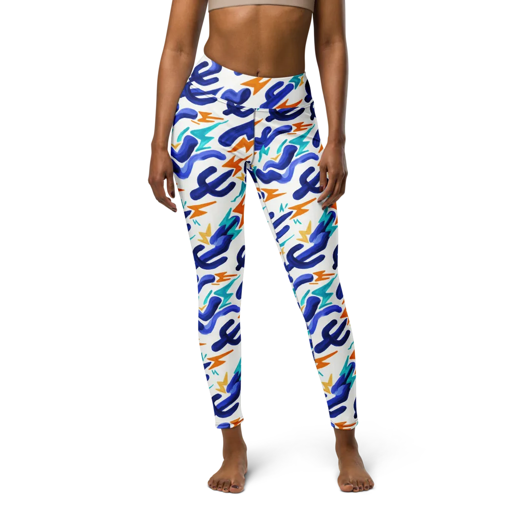 Bluebolt on Yoga Leggings — Front