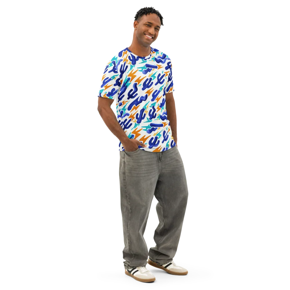 Bluebolt on Men's Cotton Crew Neck T-Shirt — Right Front