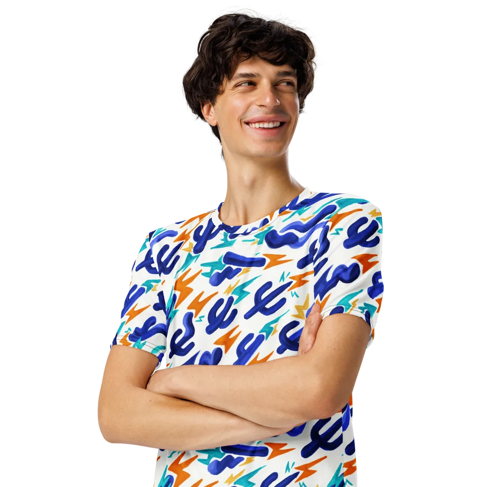 Bluebolt on Men's Crew Neck T-Shirt — Left Front