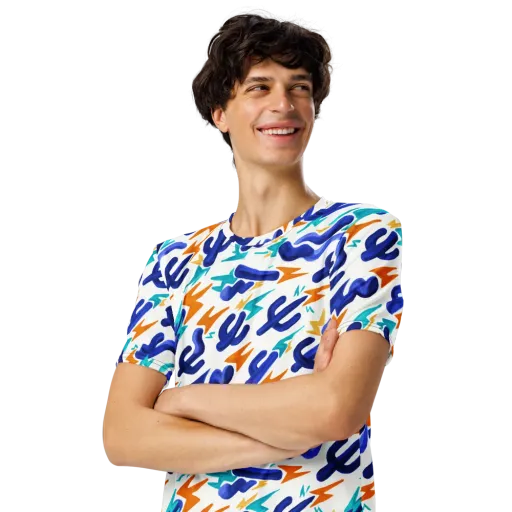 Bluebolt on a Men's Crew Neck T-Shirt