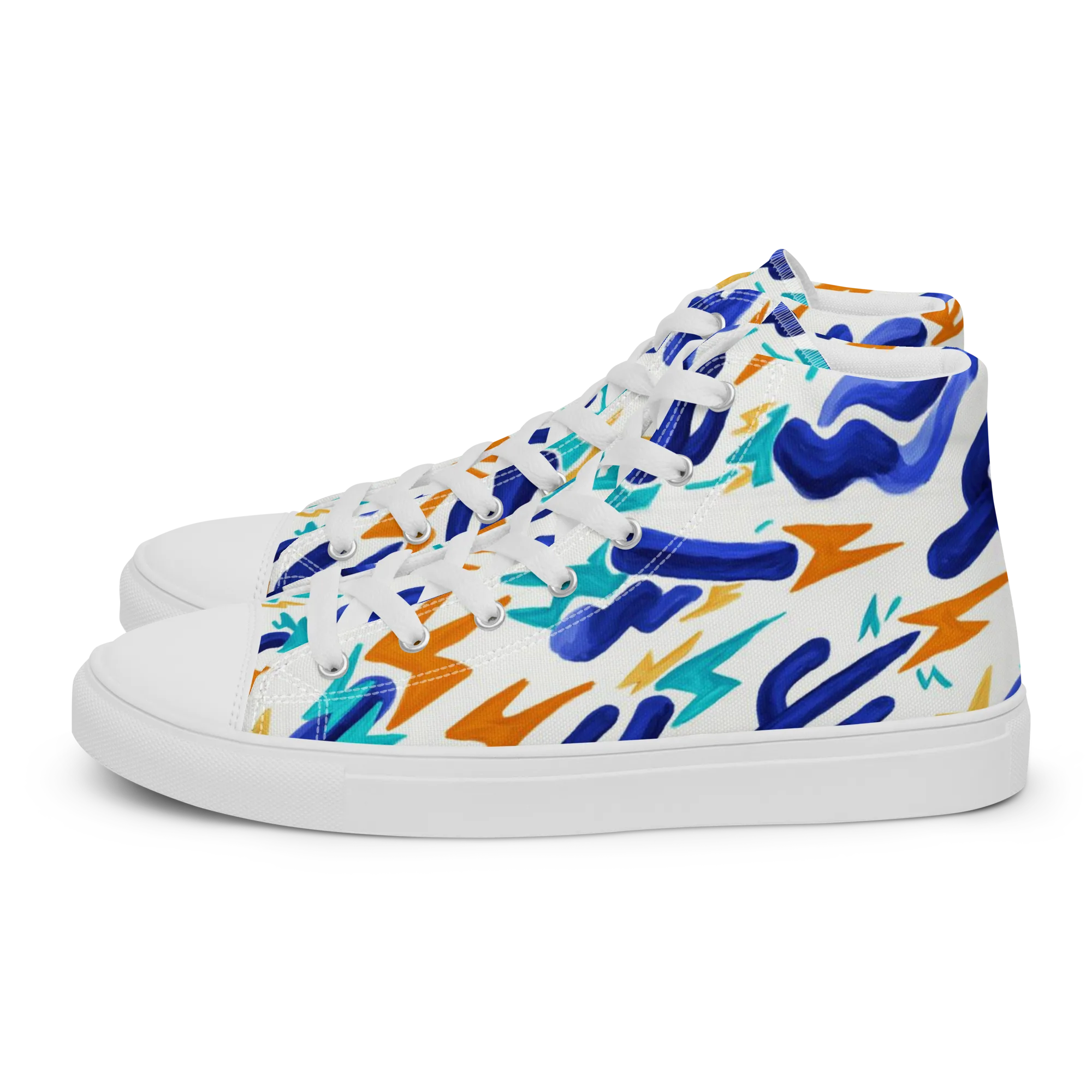 Bluebolt on Women's High Top Canvas Shoes — Left