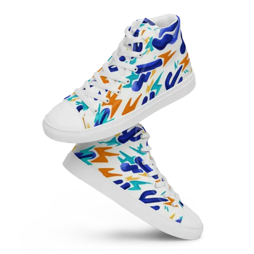 Bluebolt on a Women's High Top Canvas Shoes