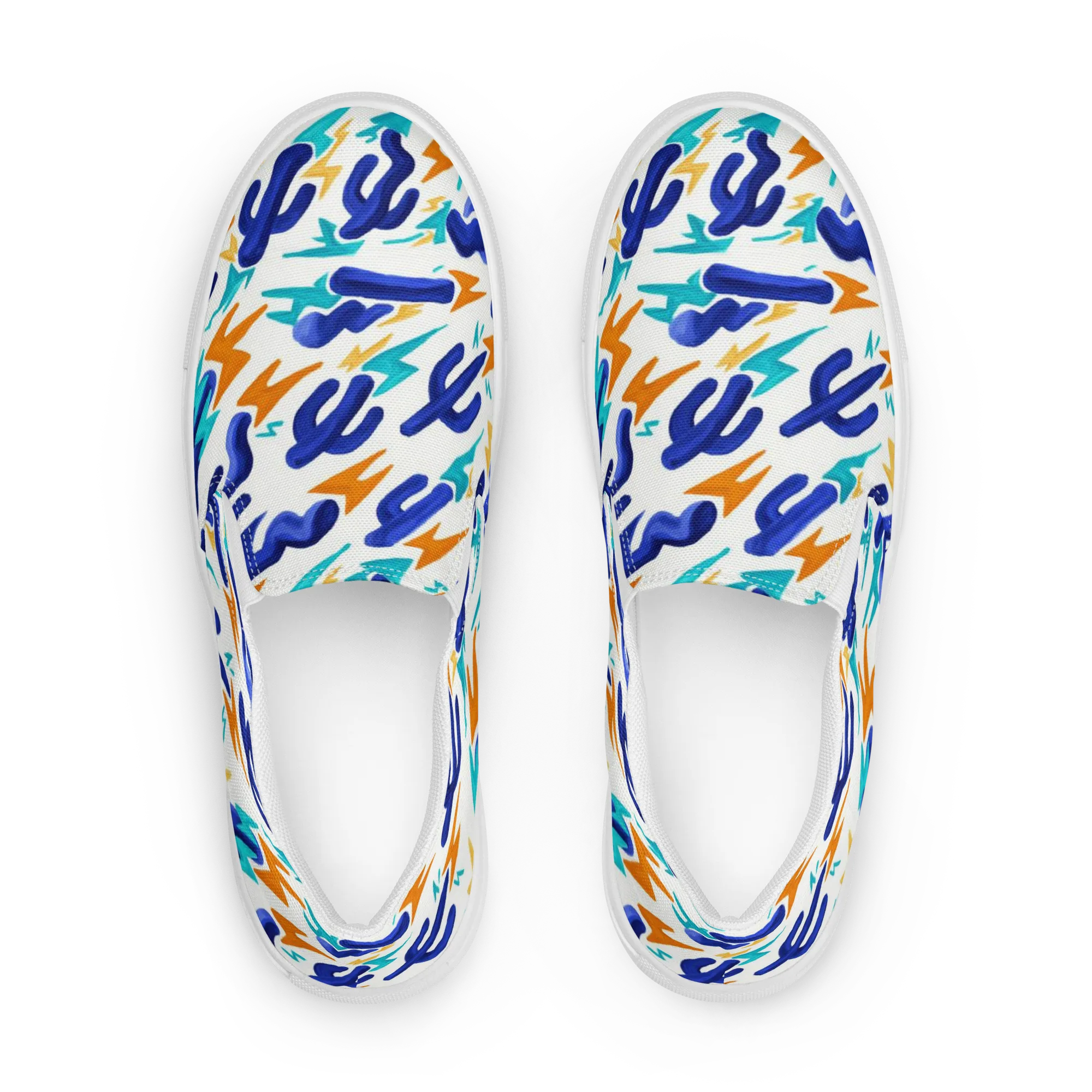 Bluebolt on Women's Slip-On Canvas Shoes — Front