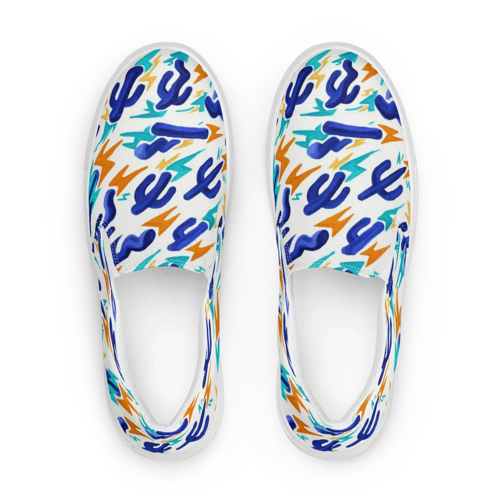 Bluebolt on Women's Slip-On Canvas Shoes — Front