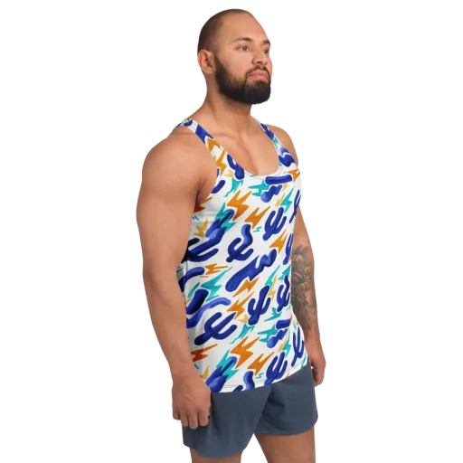 Bluebolt on a Men's Tank Top