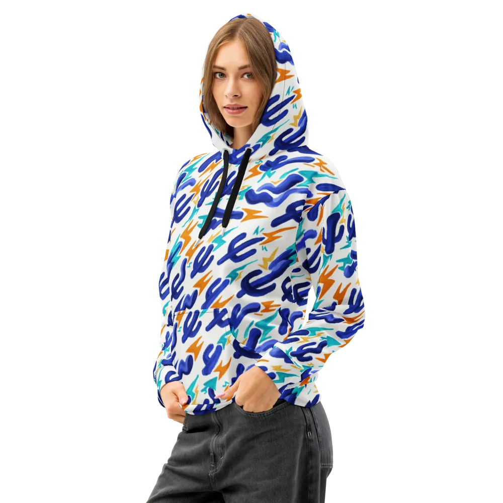 Bluebolt on Cotton Hoodie — Left Front