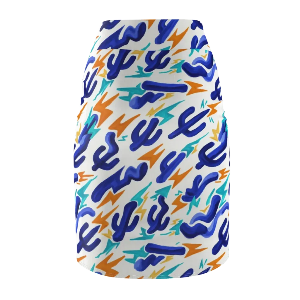 Bluebolt on Pencil Skirt — Back