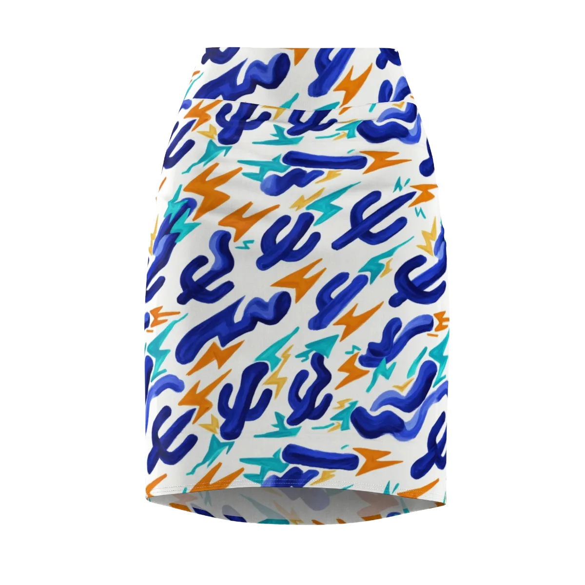 Bluebolt on Pencil Skirt — Front