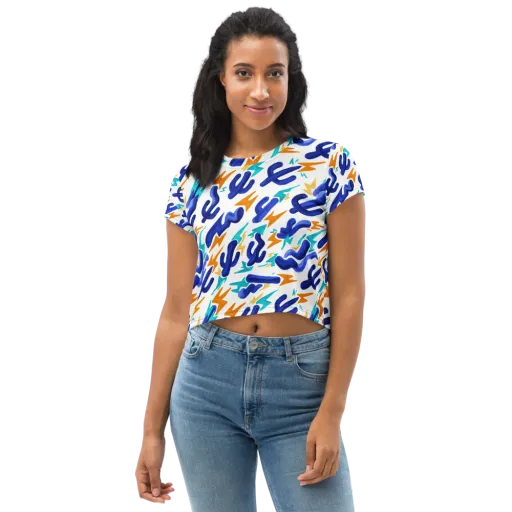 Bluebolt on a Crop Tee