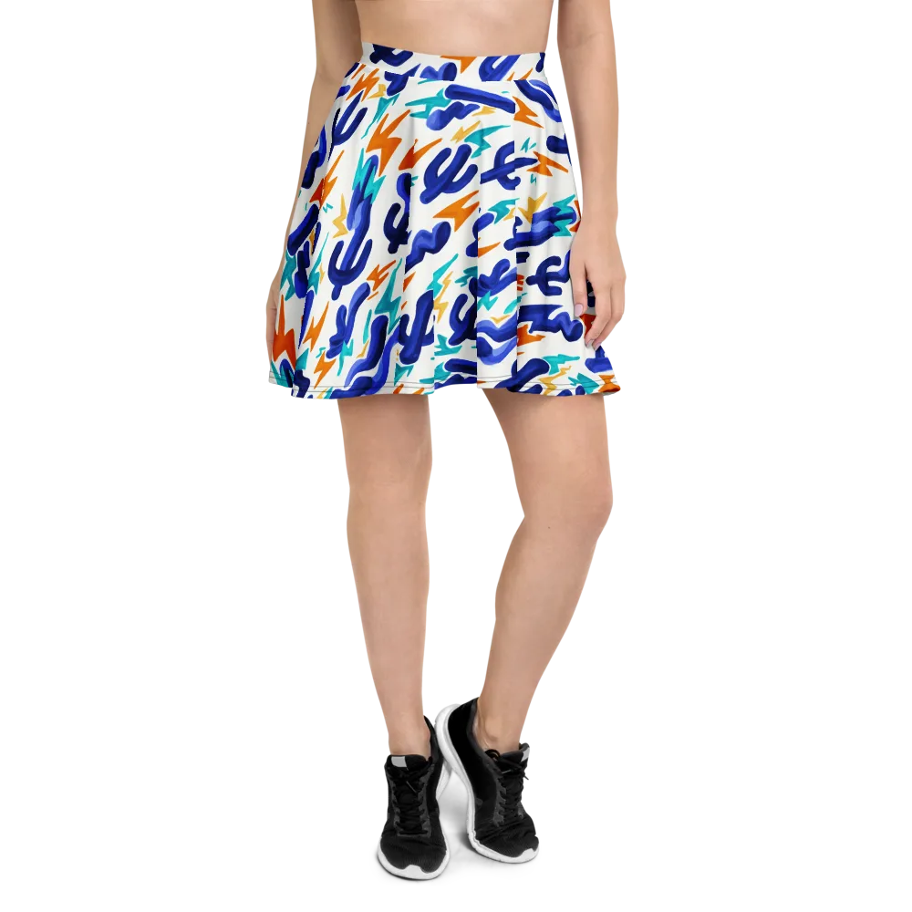 Bluebolt on Skater Skirt — Front