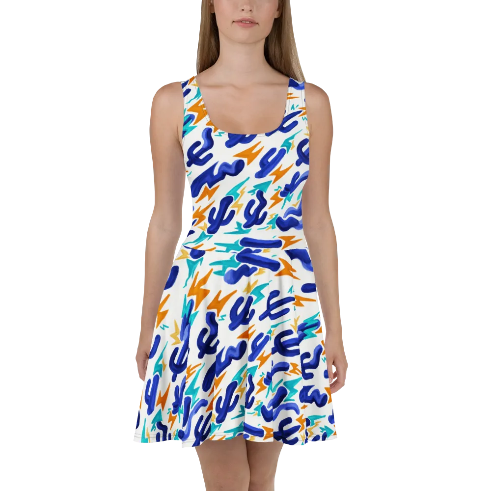 Bluebolt on Skater Dress — Front