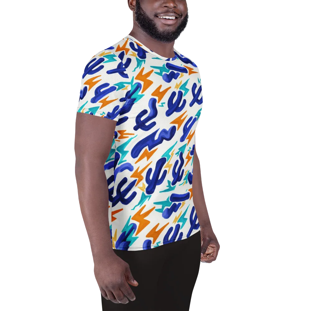 Bluebolt on Men's Athletic T-Shirt — Right