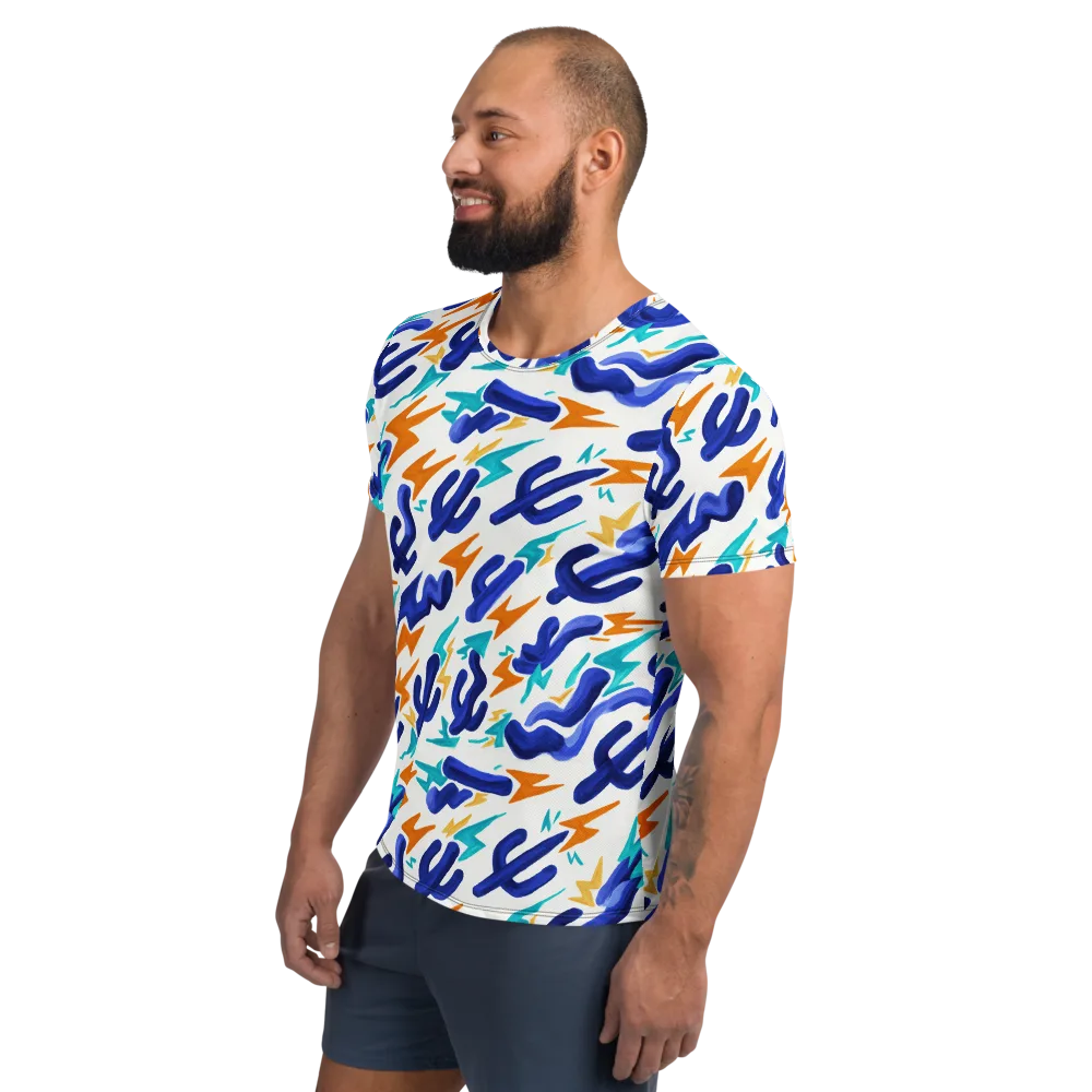 Bluebolt on Men's Athletic T-Shirt — Left