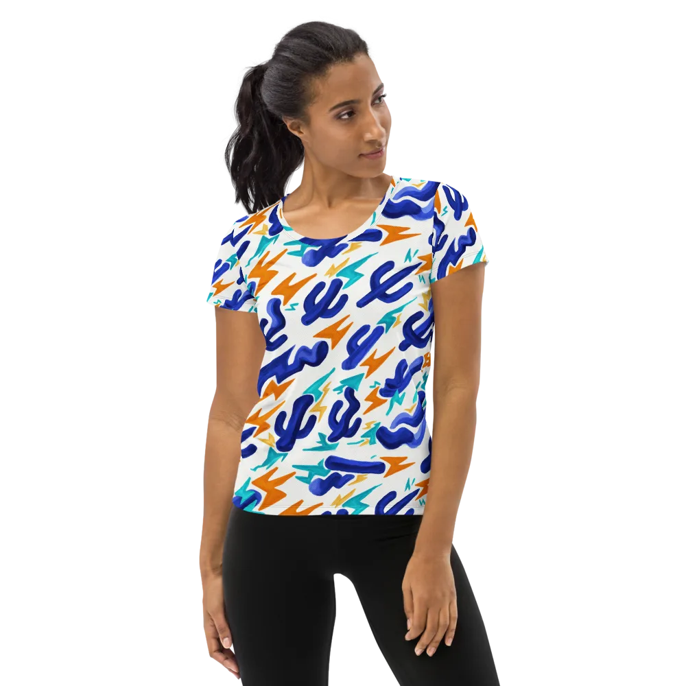 Bluebolt on Women's Athletic T-Shirt — Front