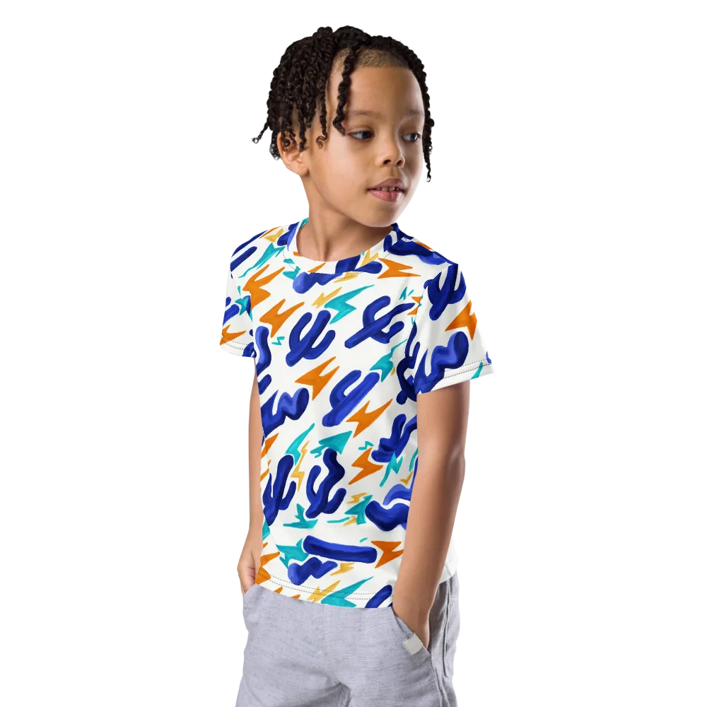 Bluebolt on Kids Crew Neck T-Shirt — Left Front