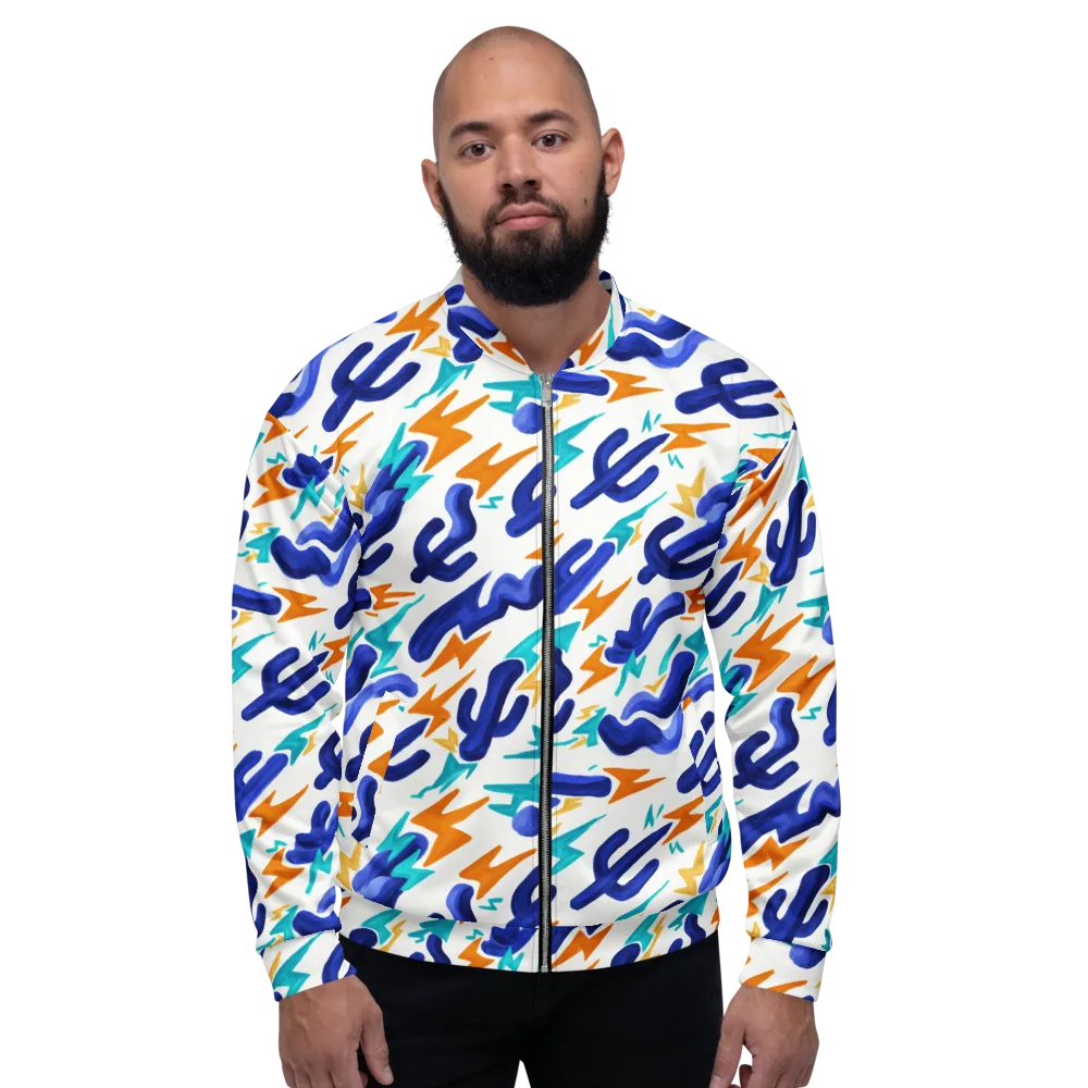 Bluebolt on Bomber Jacket — Front