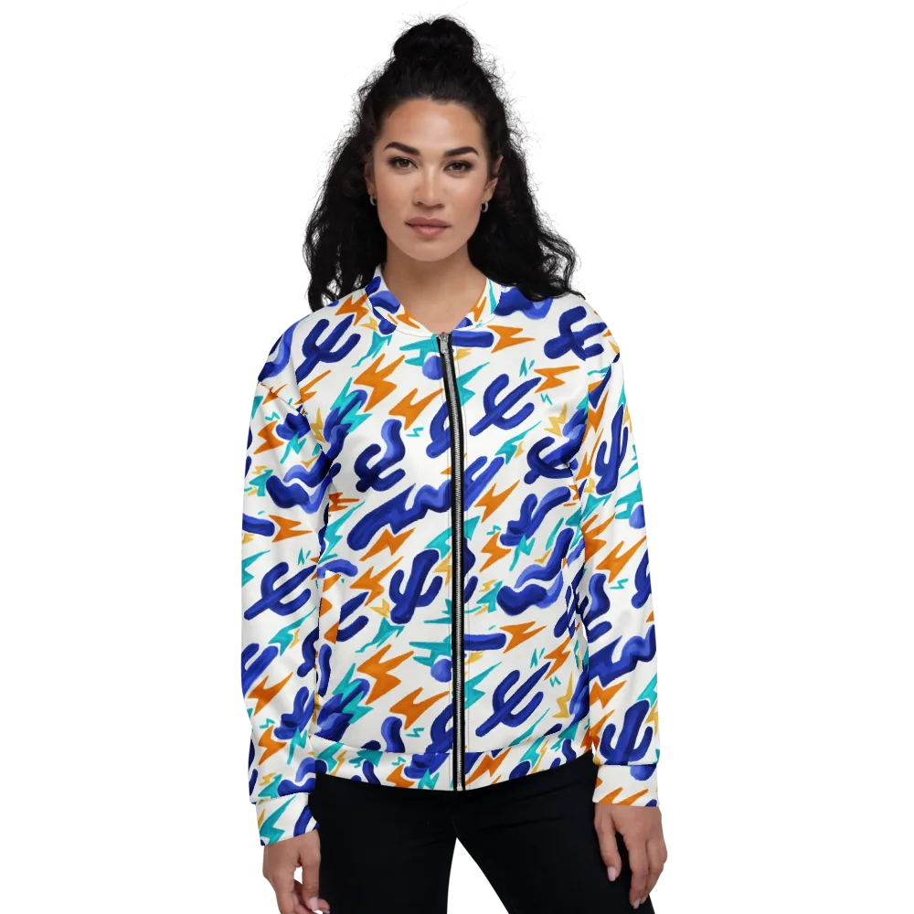 Bluebolt on Bomber Jacket — Front