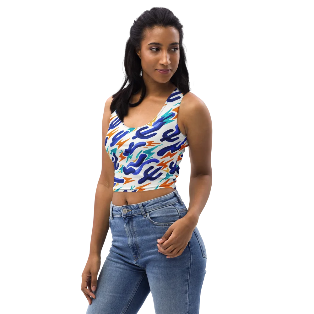 Bluebolt on Crop Top — Left Front