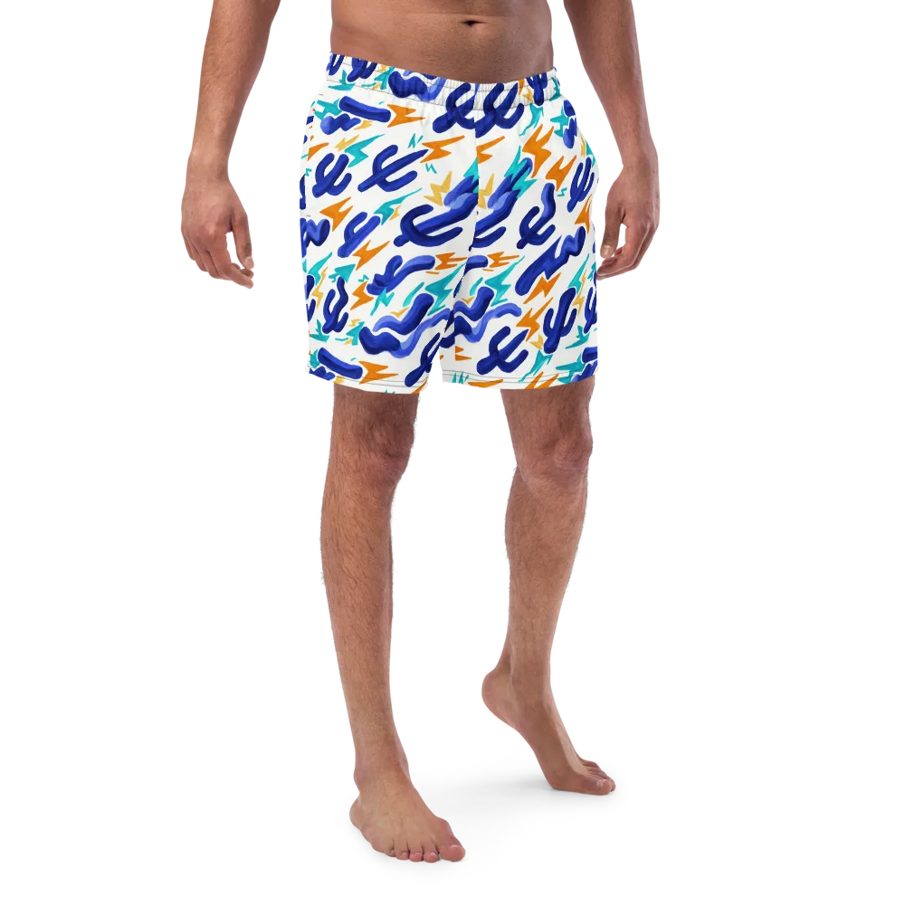 Bluebolt on Swim Trunks — Front