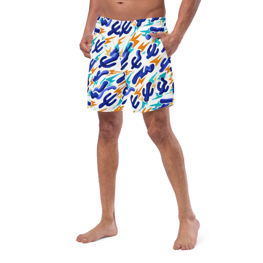 Bluebolt on Swim Trunks — Left Front
