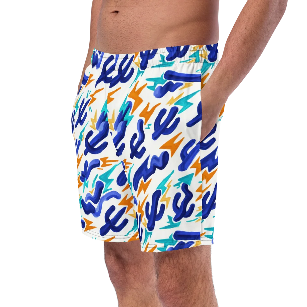 Bluebolt on Swim Trunks — Left Front