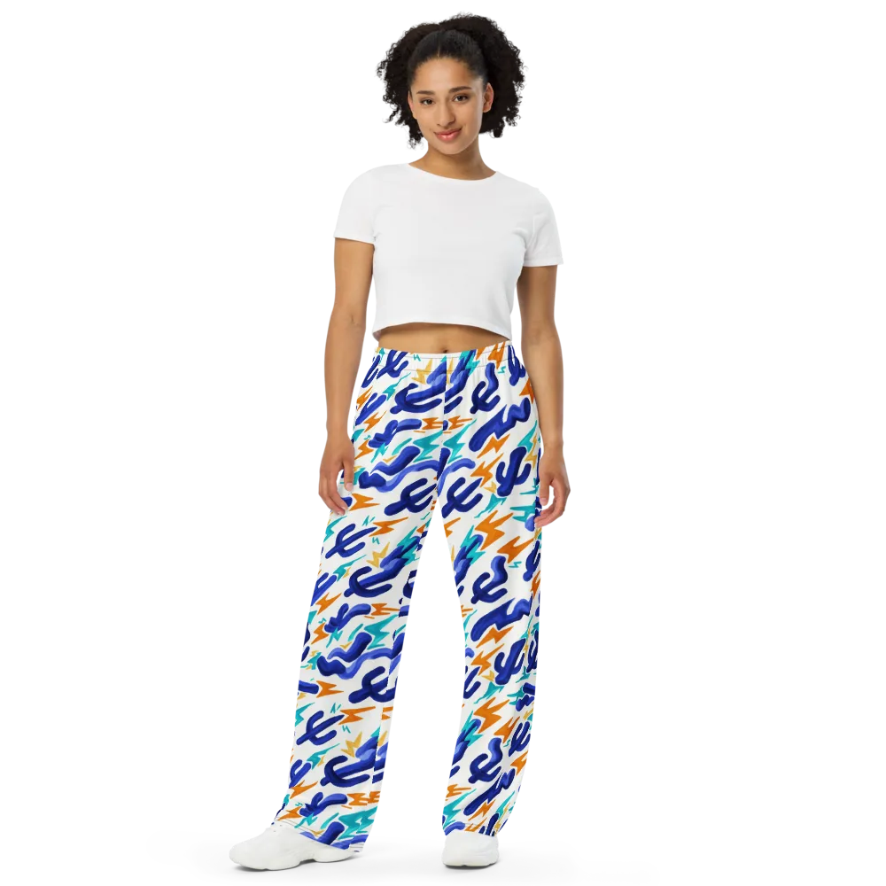 Bluebolt on Wide-Leg Pants — Front